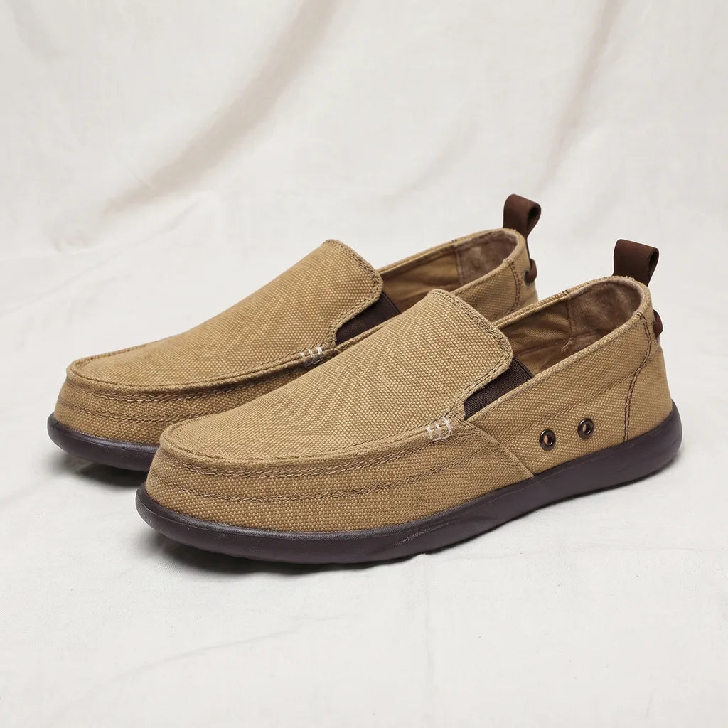 Corin Slip-On Loafers - Color:Khaki;Size:39