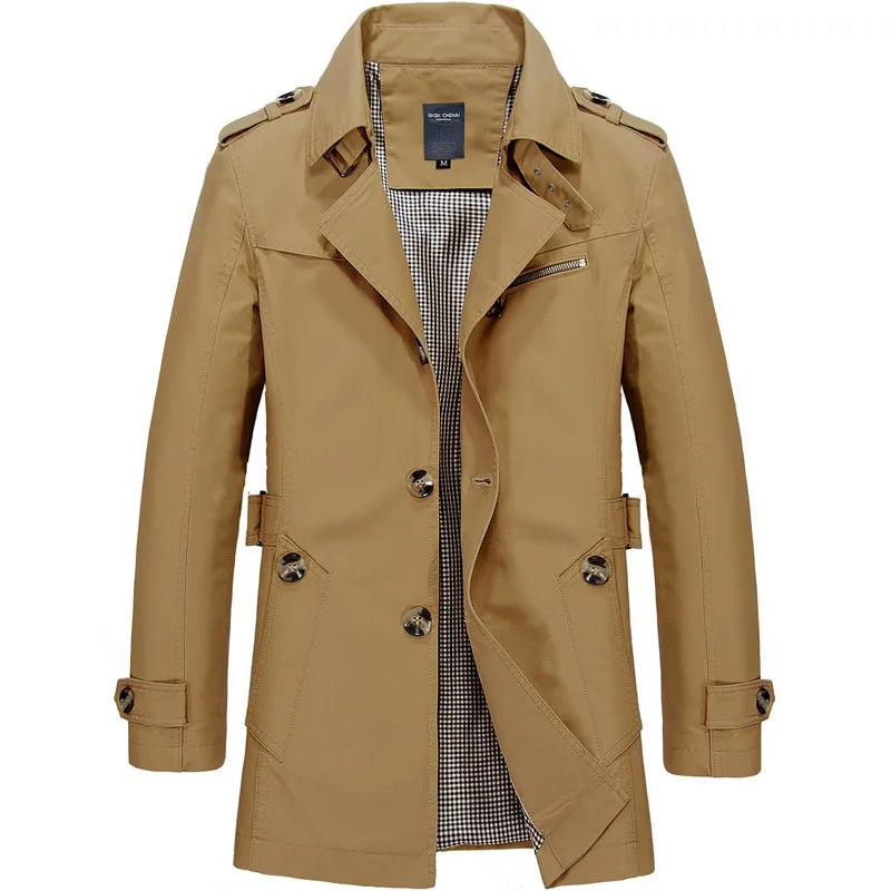 Covington | Men's Trench Coat - Color:Deep Khaki;Size:S