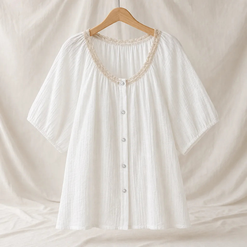 Women's White Dabney Oversized Button T-Shirt