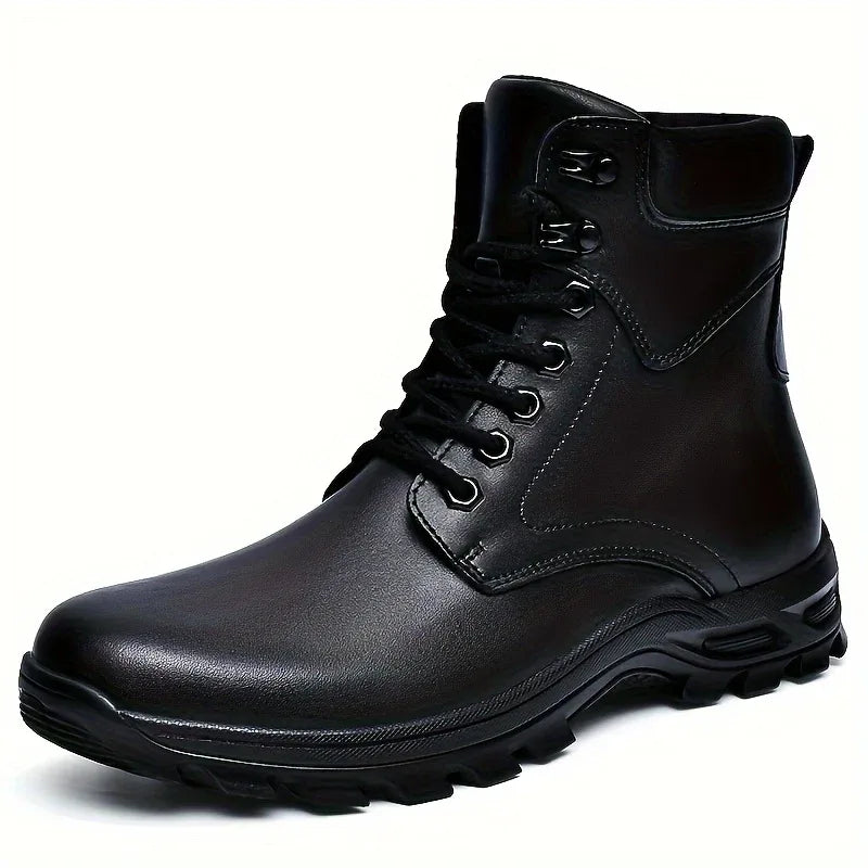 Dalton | Men's Waterproof Leather Ankle Boots - Color:Black;Size:38