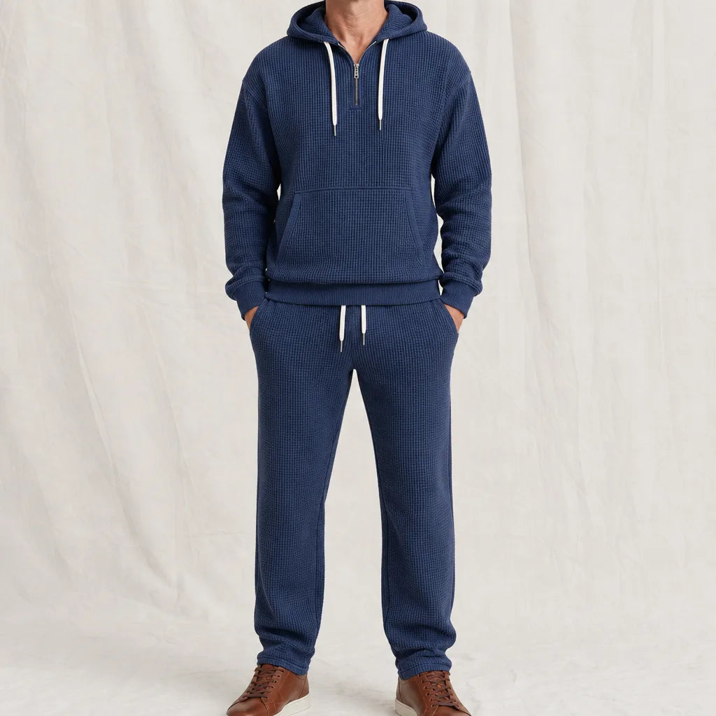 Darlington Waffle Tracksuit - Color:Purple;Size:XS