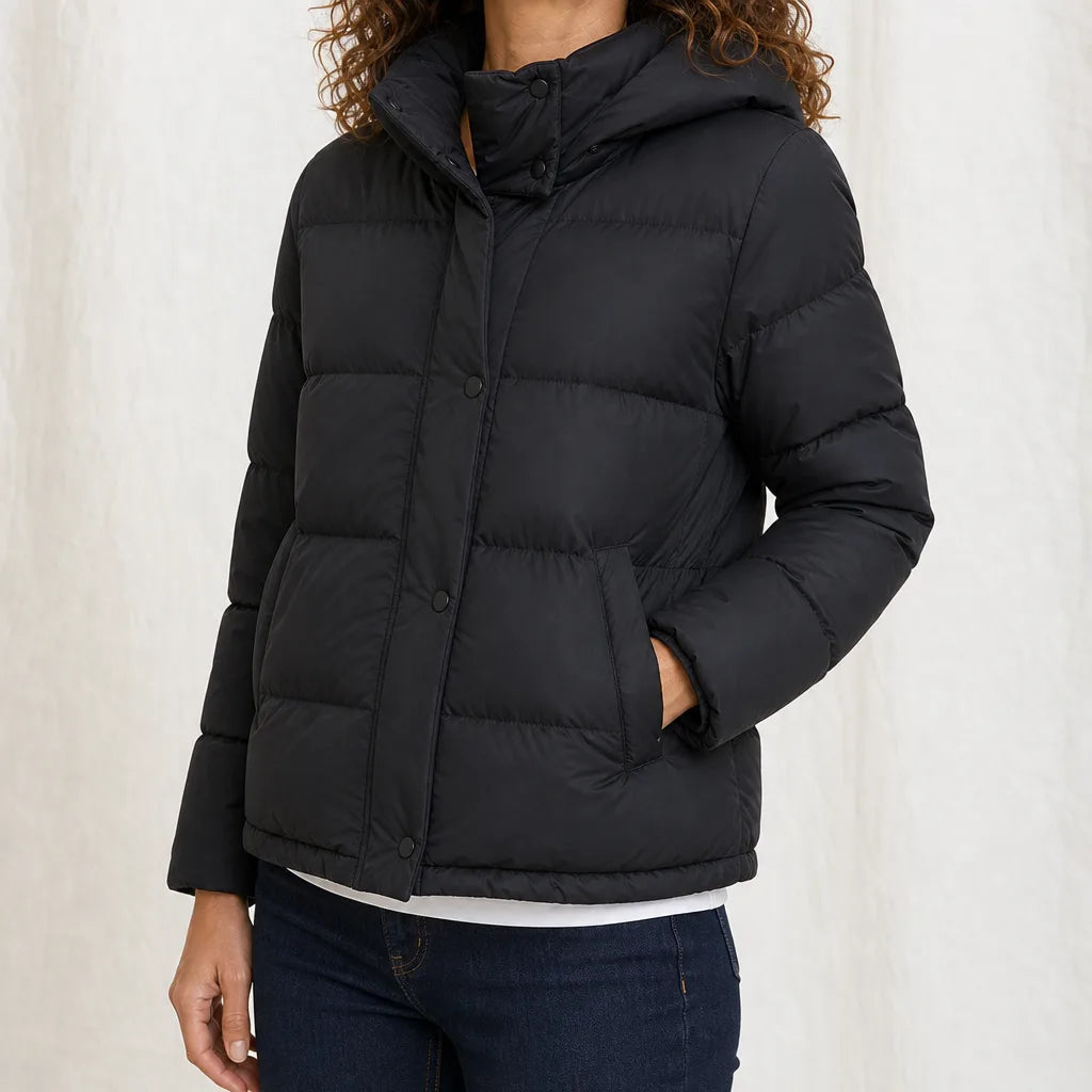 Women's Black Julius Hooded Puffer Jacket