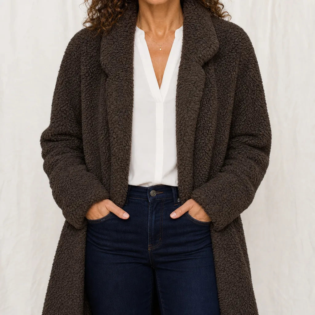 Delia | Women's Teddy Coat - Color:Gray;Size:XS