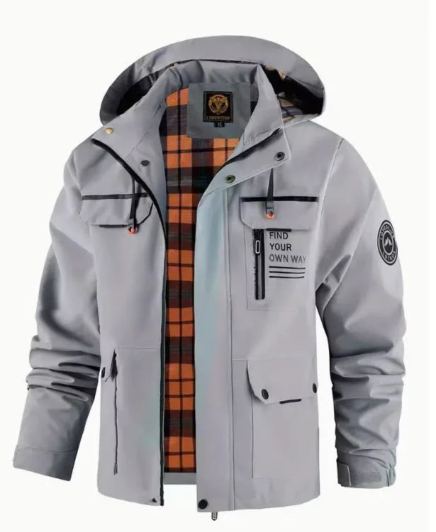 Dexter | Men's Hooded Winter Ski Jacket - Size:S;Color:Grey