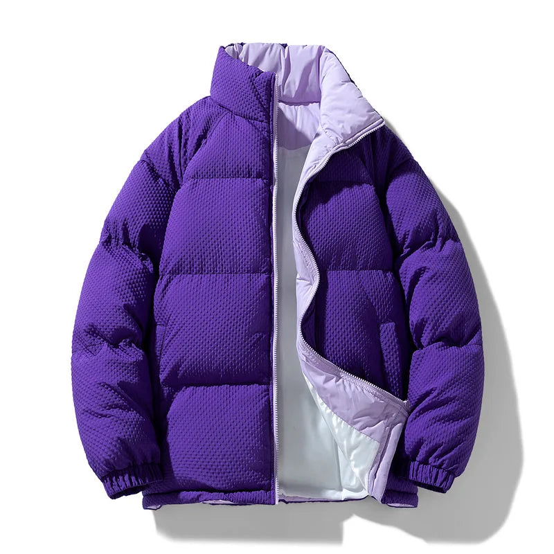 Duncan | Men's Quilted Puffer Jacket - Color:Purple;Size:XS