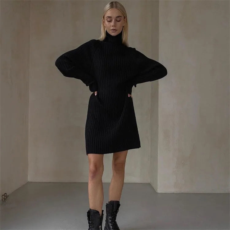 Edith | Women's Jumper Dress - Color:Black;Size:XS