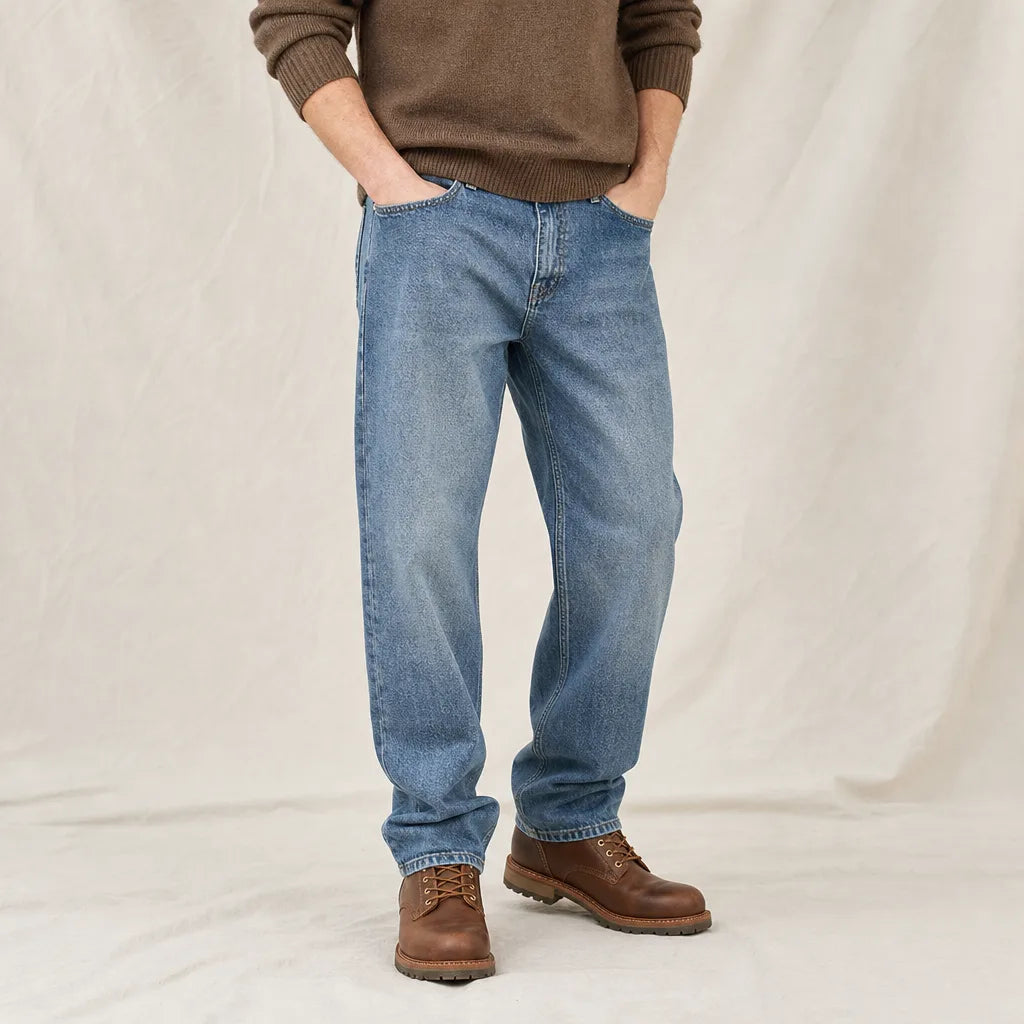 Men's Gray Eggleston Loose Straight Jeans