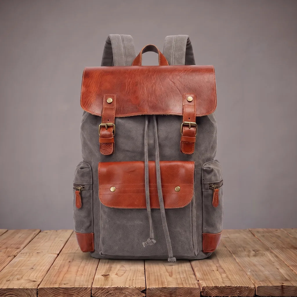 Ellery Canvas Backpack - Color:Gray