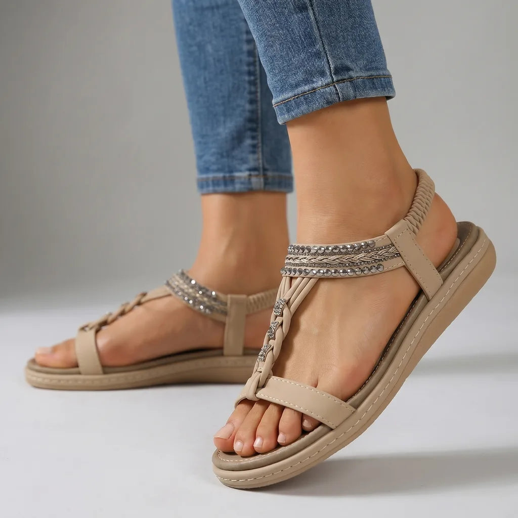 Apricot Lachlan Elastic Strap Sandals (Copy) 2