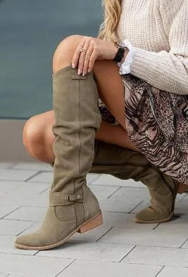 Emile | Women's Knee-High Boots - Color:Dark Green;Size:35