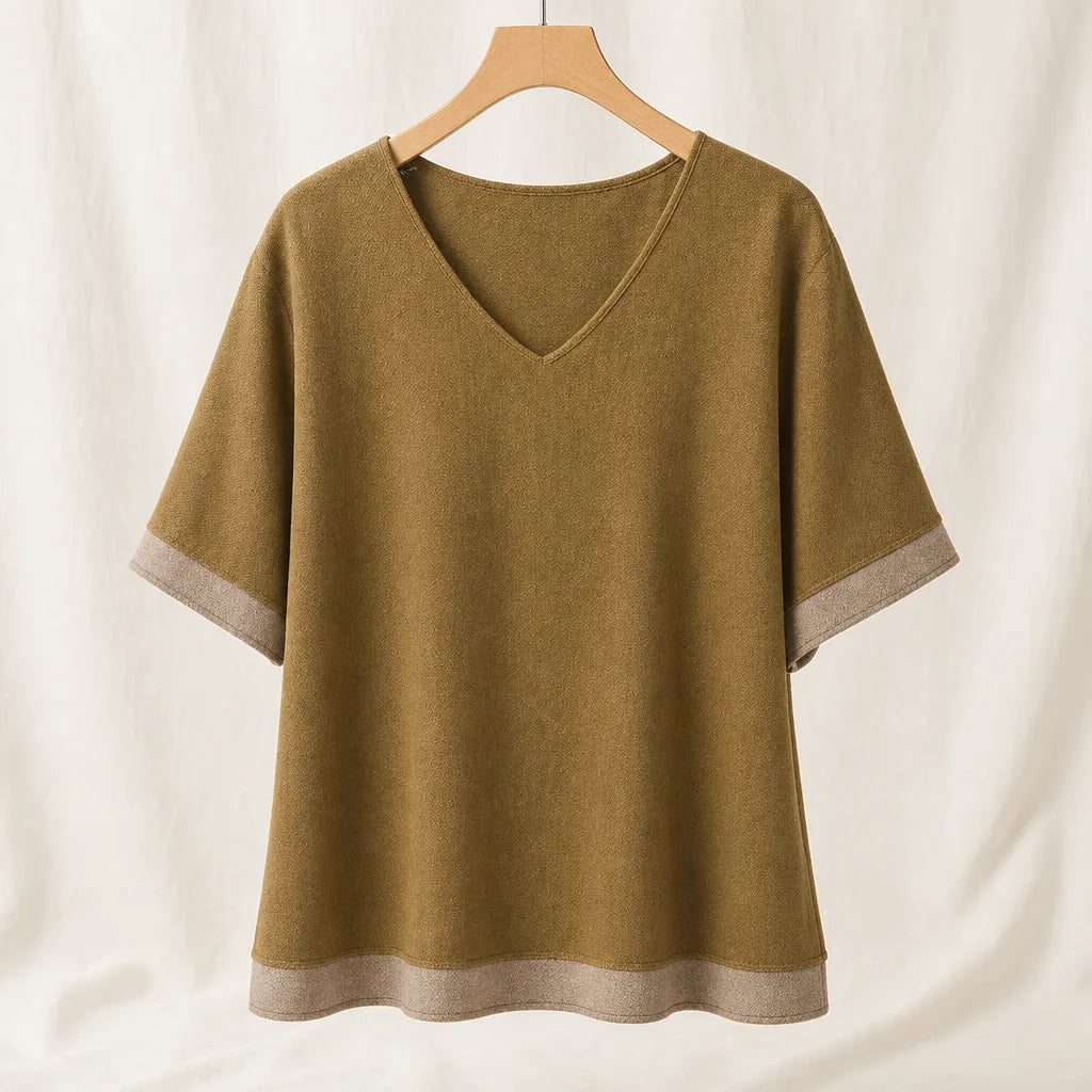 Emmeline Knit Tee - Color:Yellow;Size:S