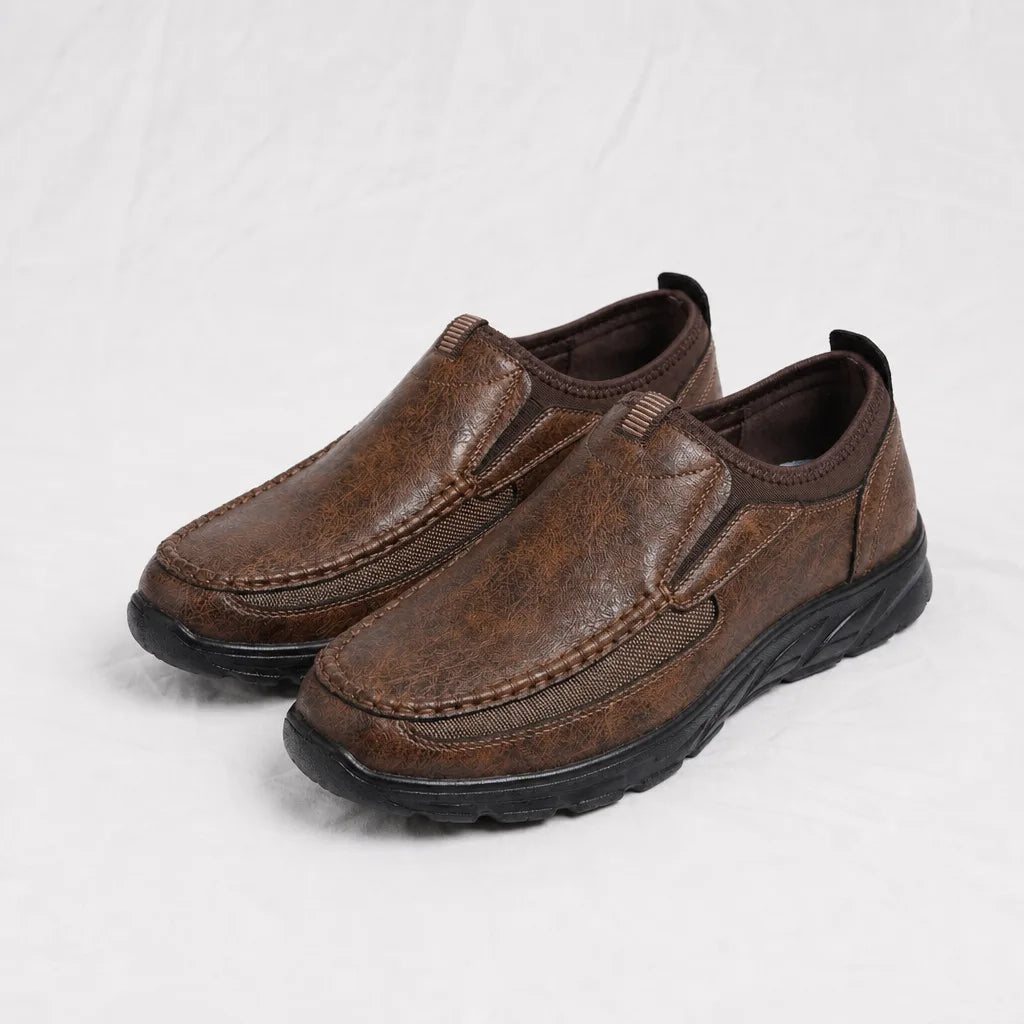 Everett Slip-Ons - Color:Dark Brown;Size:39