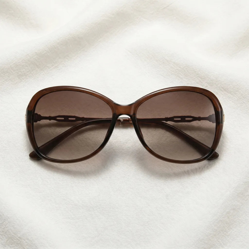 Brown Frame Gradient Brown Farley Embellished Round Shades 3