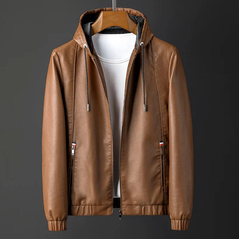 Farrell | Men's Hooded Jacket - Color:Brown;Size:S