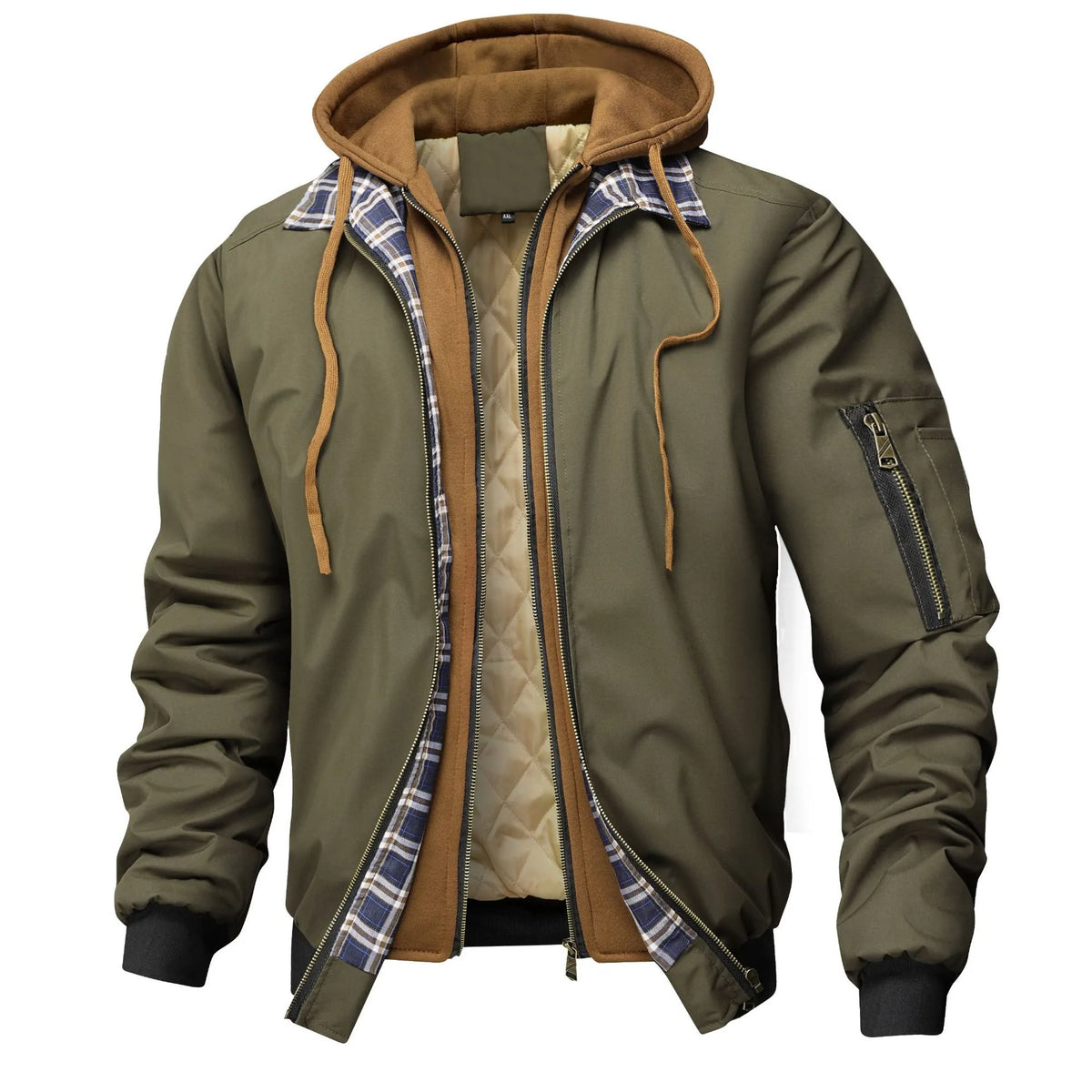 Fenton | Quilted Hooded Jacket - Green