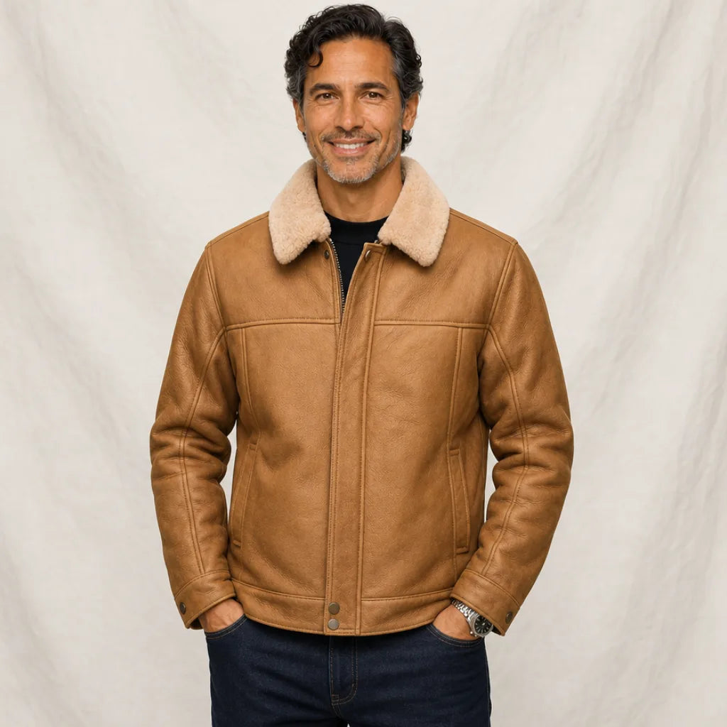 Men's Fitch Sheepskin Leather Jacket