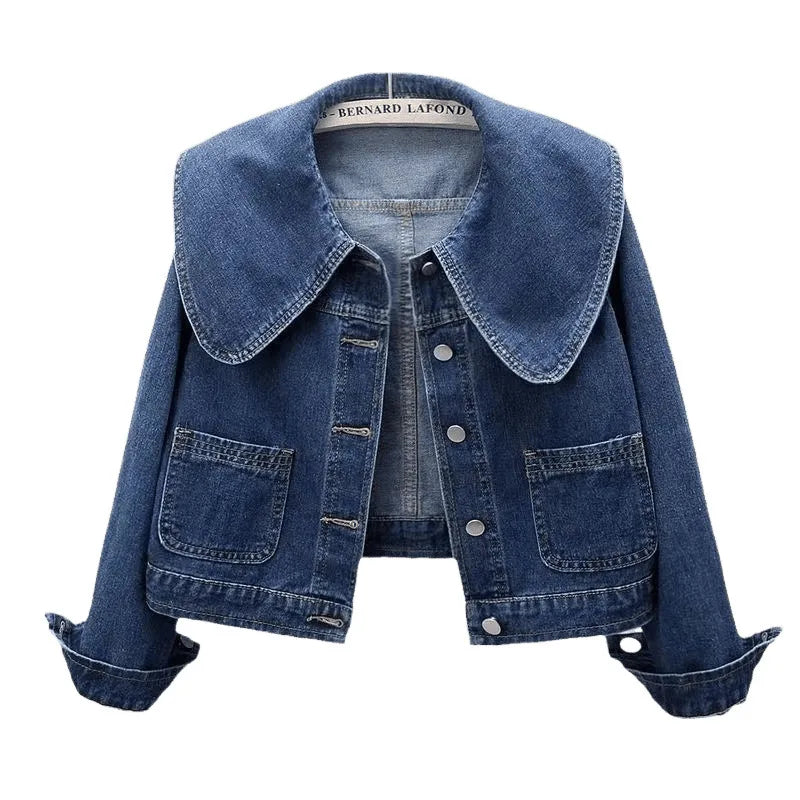 Francesca | Women's Couture Denim Jacket - Color:Dark Blue;Size:XS