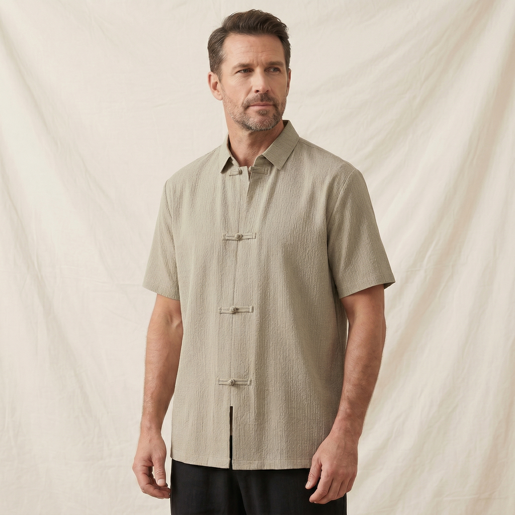 Kyle Edwards | Mens Silk Blend Short Sleeve Shirt