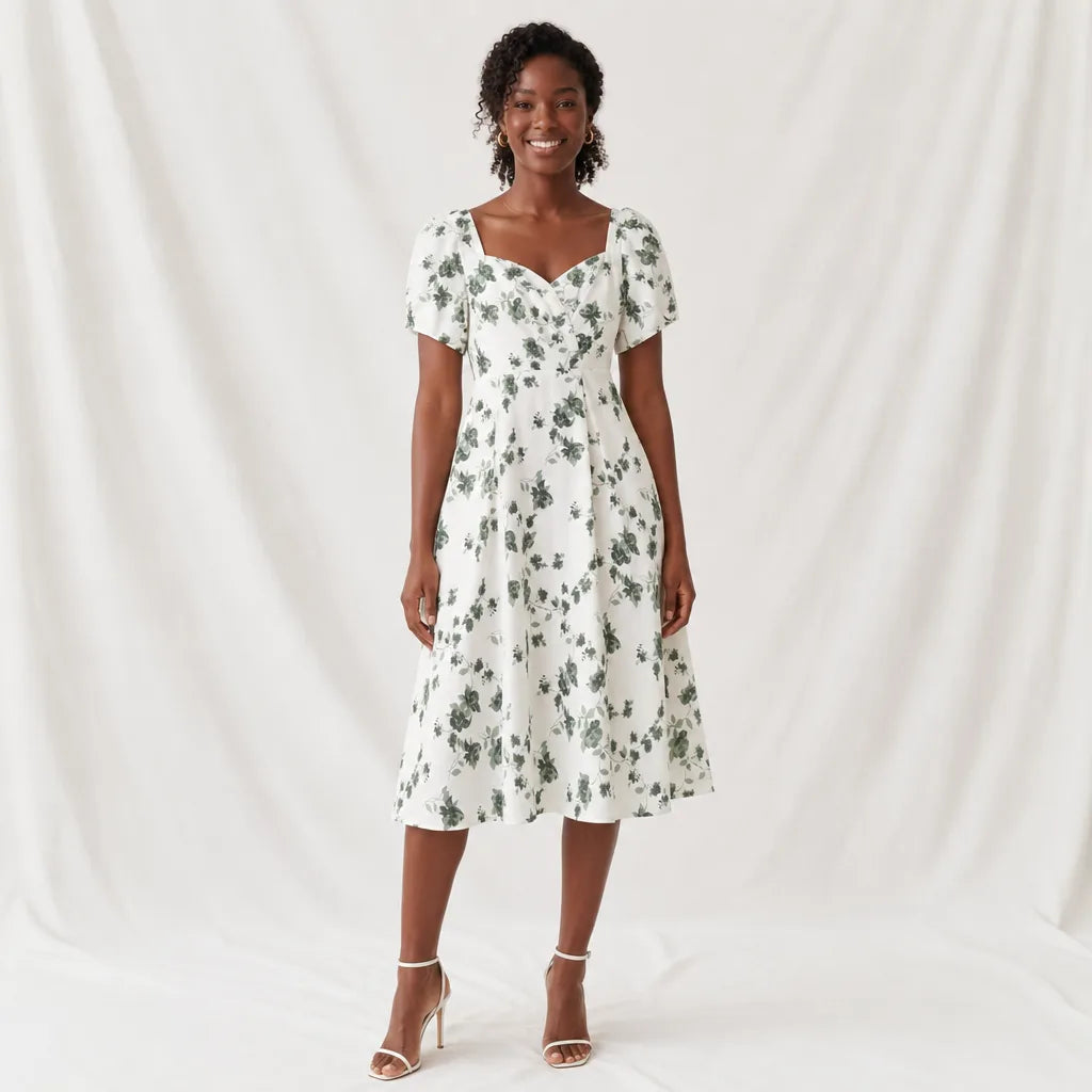Genna Floral Maxi Dress - Color:Big pattern;Size:XS