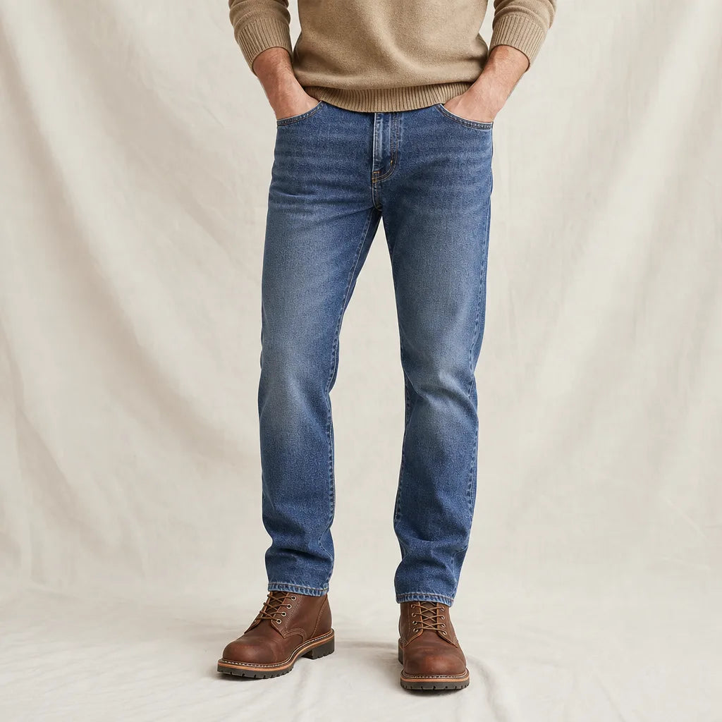 Men's Gray Harlan Lightweight Straight Jeans