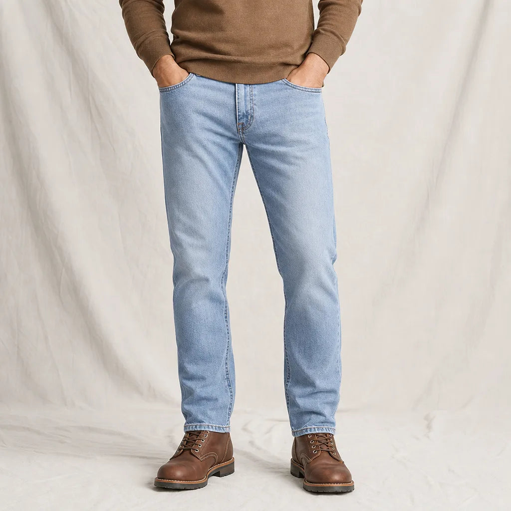Men's Blue Harlan Lightweight Straight Jeans