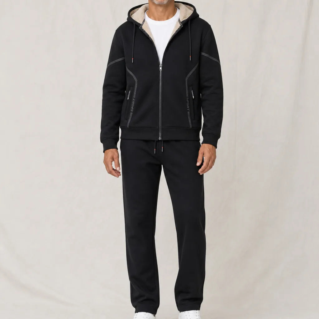 Hayes Sherpa Tracksuit - Color:Black;Size:S