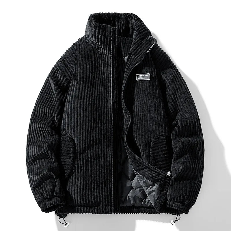 Hudson | Men's Corduroy Puffer Jacket - Black