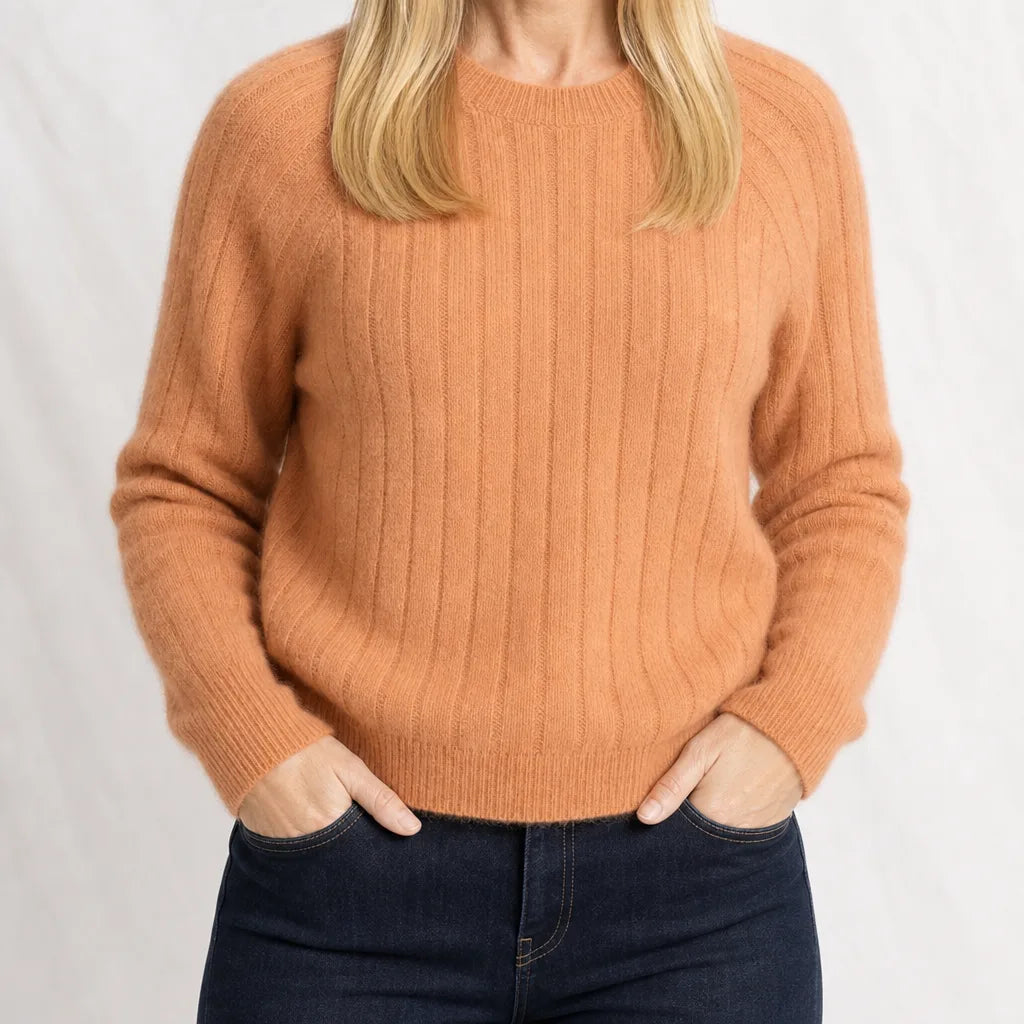 Women's Orange Hollister Cable Knit Sweater