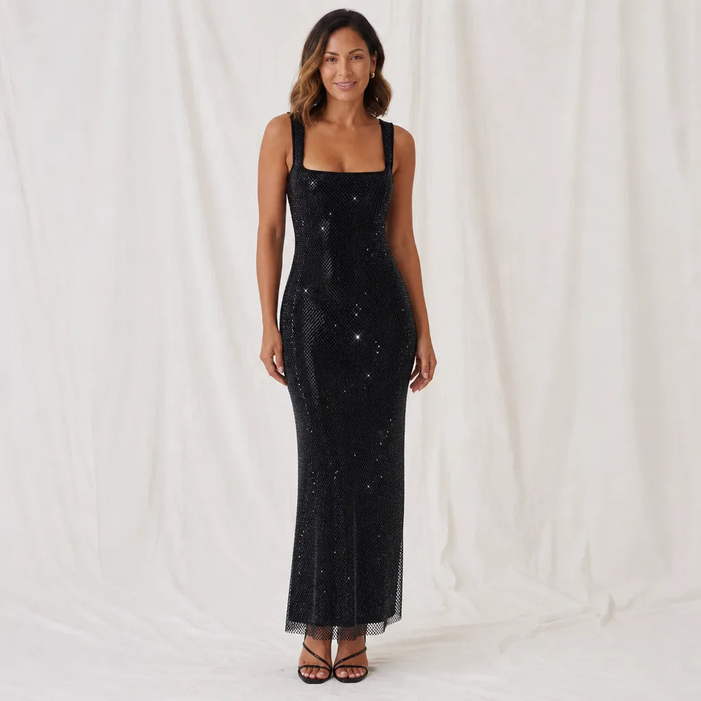 Iris | Women's Sequin Dress - Color:Black;Size:XS