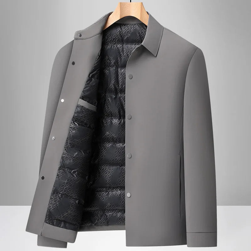 Jackson | Men's Formal Padded Winter Coat - Color:Grey;Size:M