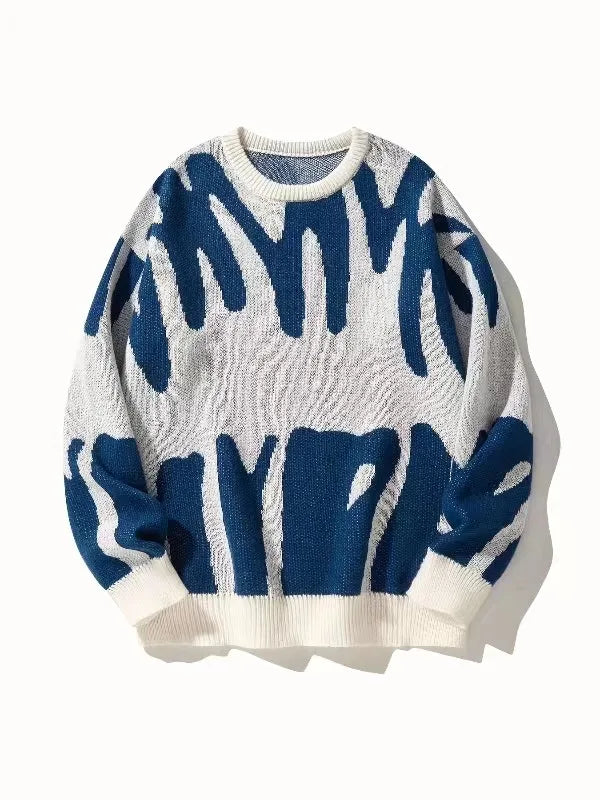 James | Men's Knitted Jumper - Size:XS;Color:Blue