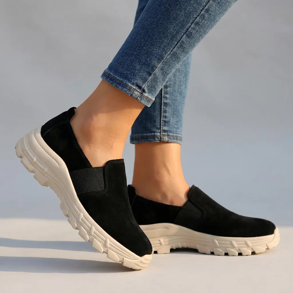 Janice Platform Sneakers - Color:Black;Size:35