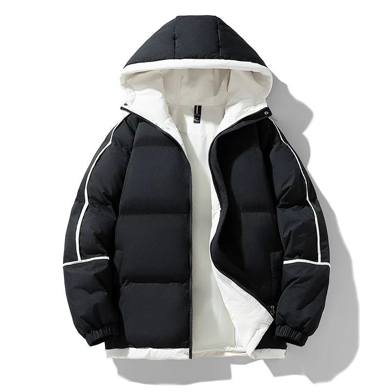 Jefferson | Men's Hooded Padded Winter Jacket - Color:Black;Size:XS