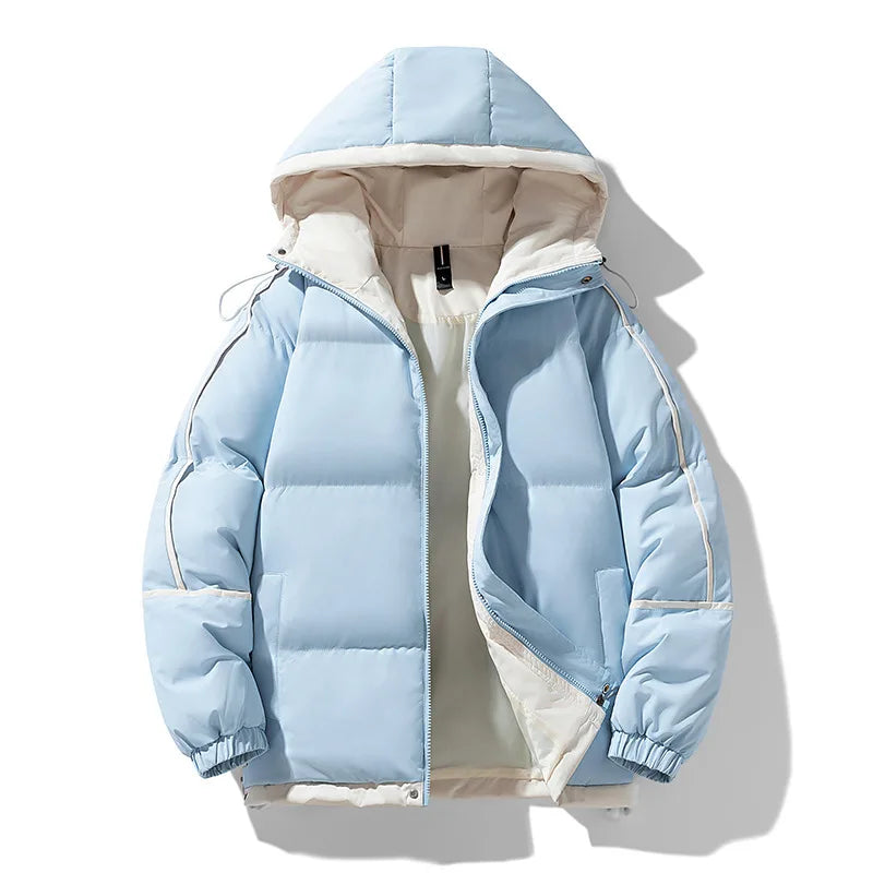 Jefferson | Men's Hooded Padded Winter Jacket - Color:Pink;Size:XS