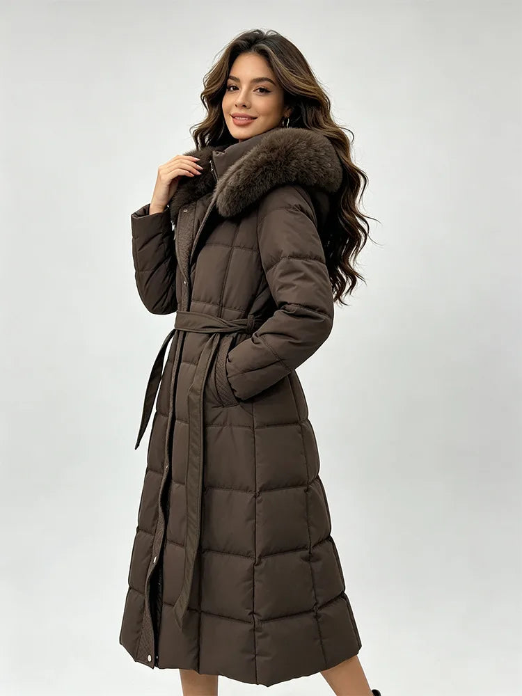 Women's JuliJuliette | Women's Cosy Hooded Longline Coat
