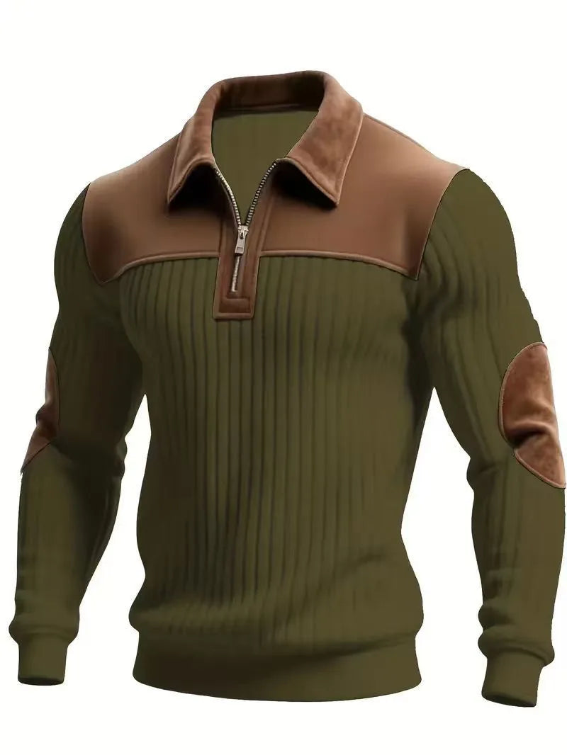Kellogg | Men's Quarter Zip Pullover - Color:Green;Size:XS
