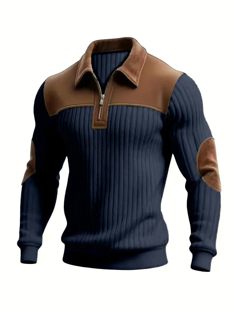 Kellogg | Men's Quarter Zip Pullover - Color:Navy Blue;Size:XS