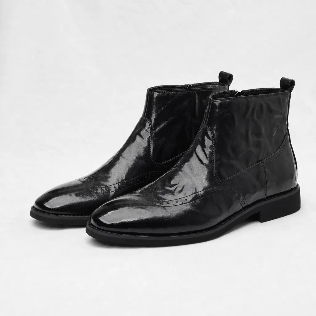 Kevin Brogue Chelsea Boots - Color:Black;Size:38