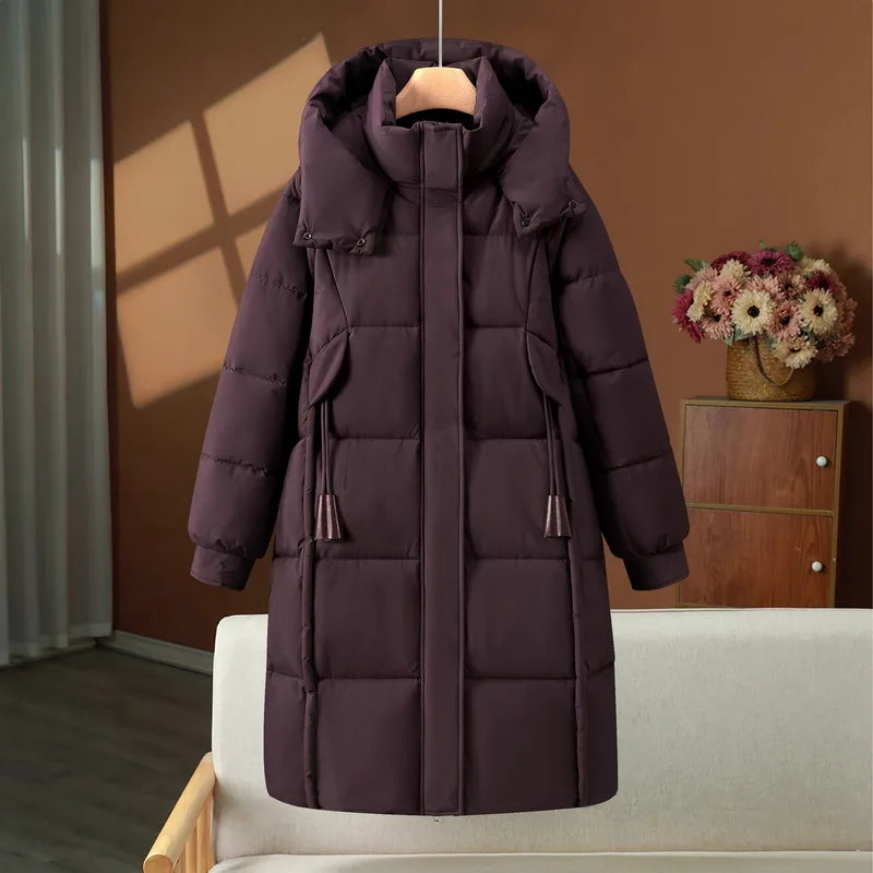 Kiera | Women's Hooded Puffer Coat - Color:Purple;Size:S