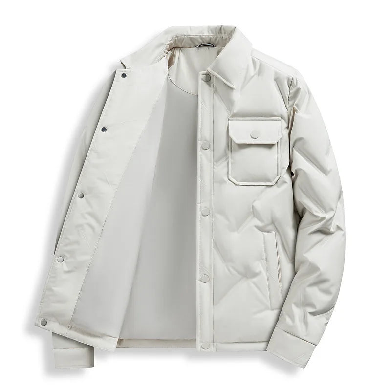 Langford | Men's Quilted Winter Jacket - Color:Khaki;Size:S