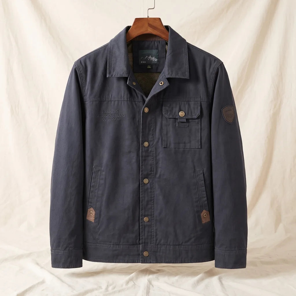 Ledger Utility Trucker Jacket - Color:Blue;Size:S
