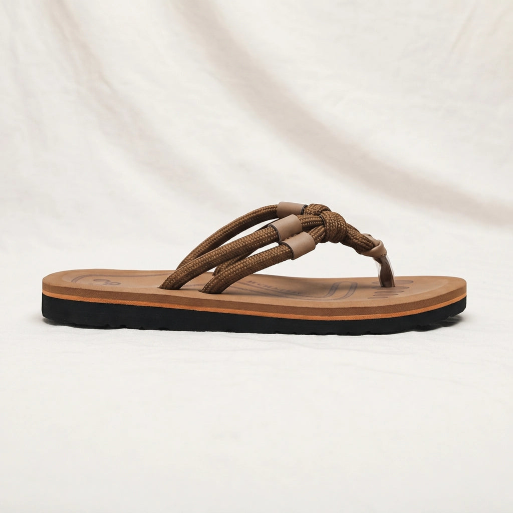 Terra Knot Comfort Flip-Flops - Color:Light Brown;Size:39