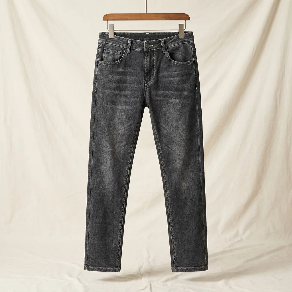 Lionel Straight Cotton Jeans - Color:Black;Size:S