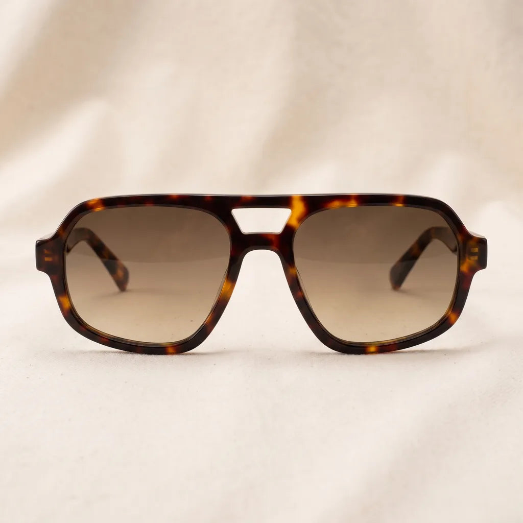 Men's Brown Delilah Double Bridge Shades