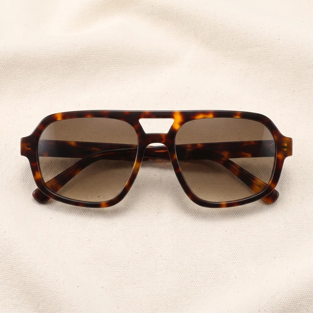 Men's Brown Delilah Double Bridge Shades