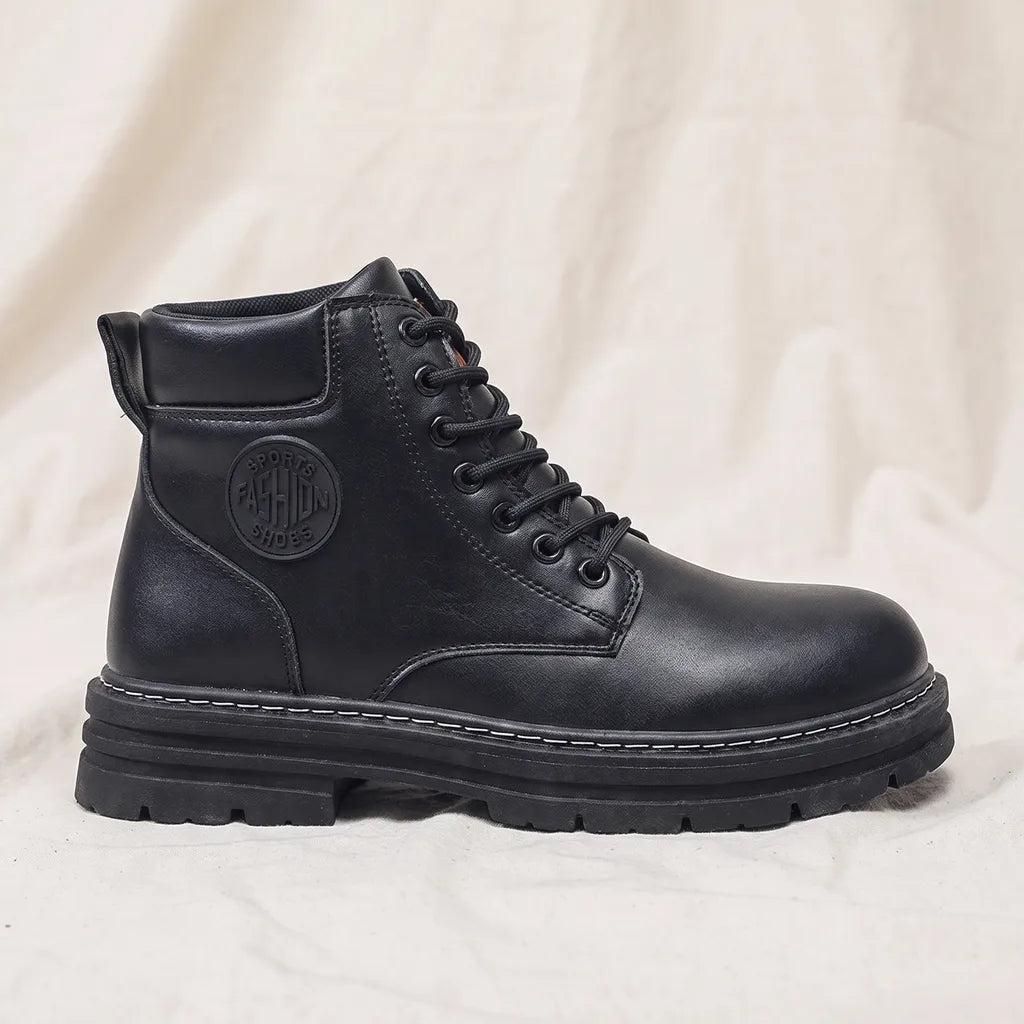 Men's Black Lucas | Men's Leather Boots -No match