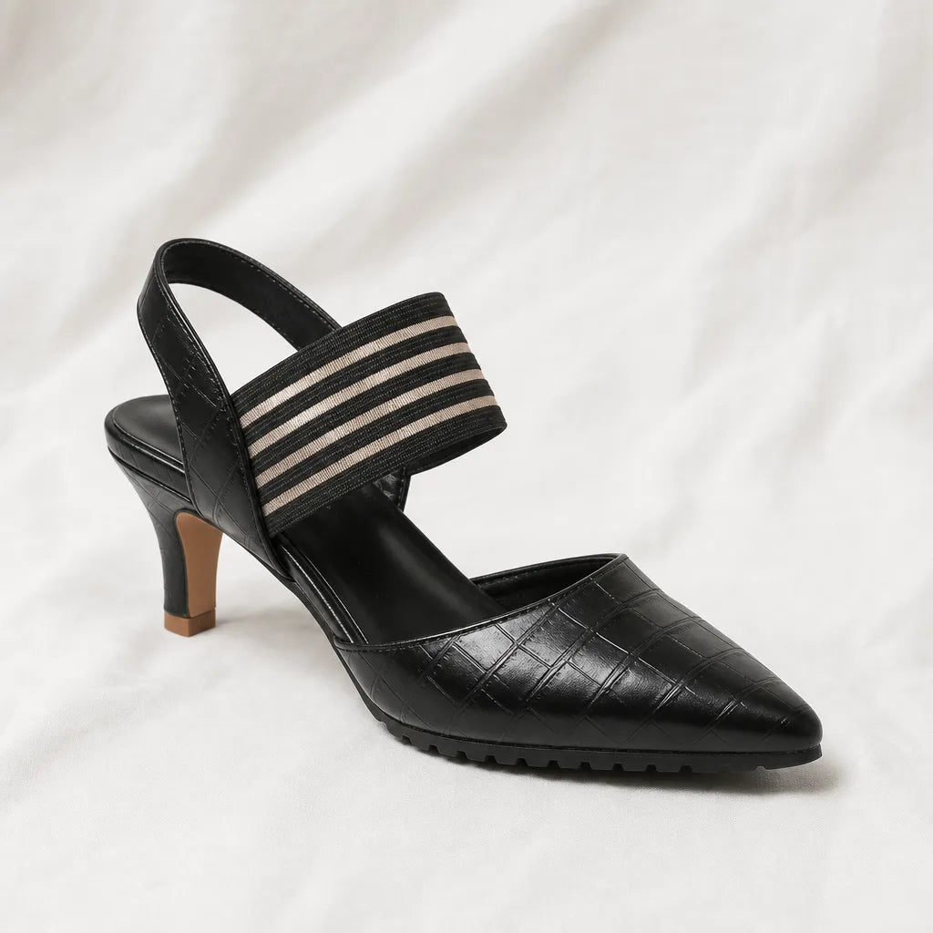 Luna Slim Stiletto Heel - Color:Black;Size:35