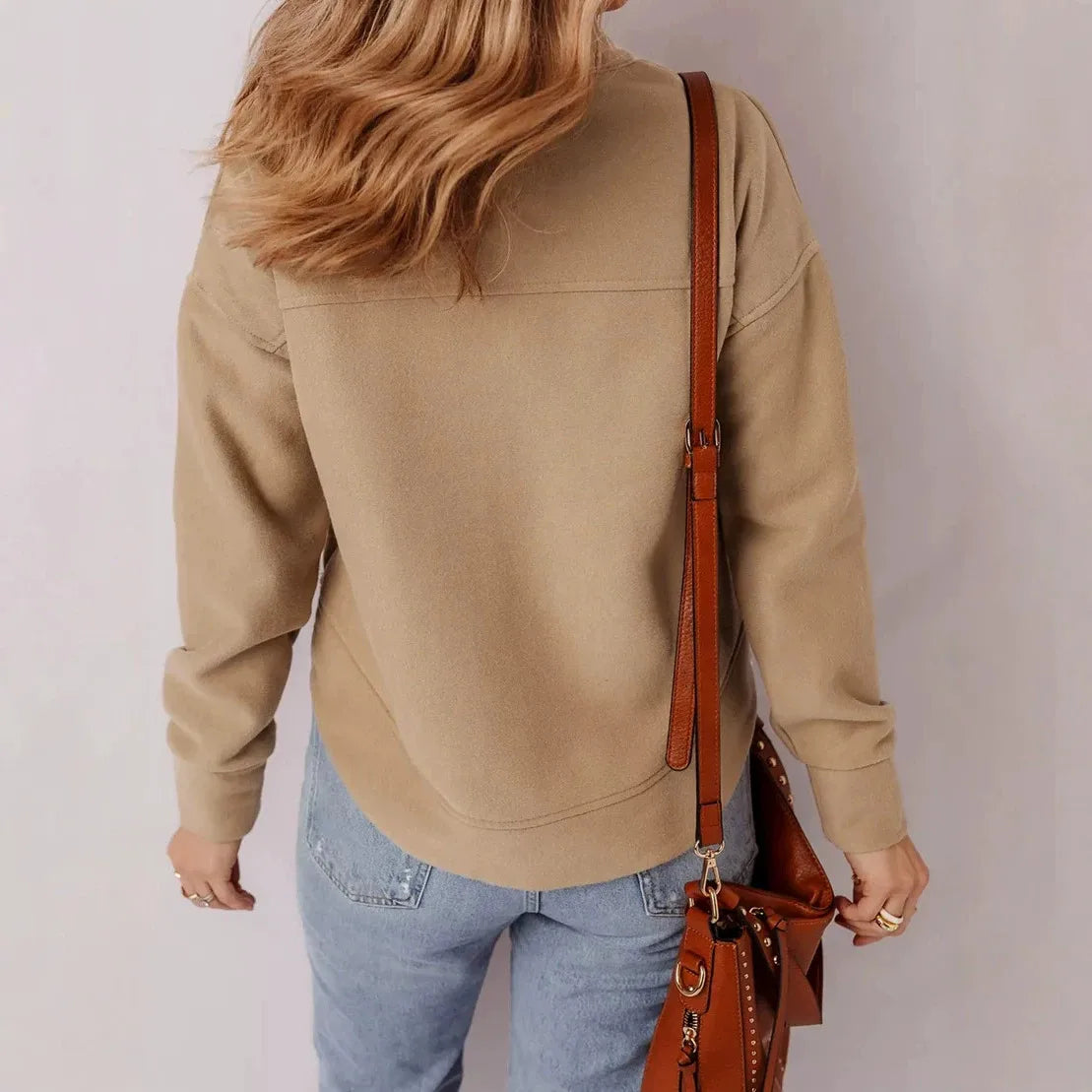 Women's Lydia | Women's Henley Drop-Shoulder Sweatshirt