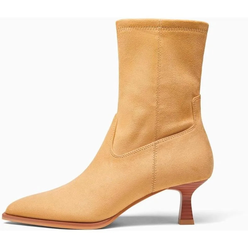 Maia | Women's Heeled Boots - Color:Light Brown;Size:36