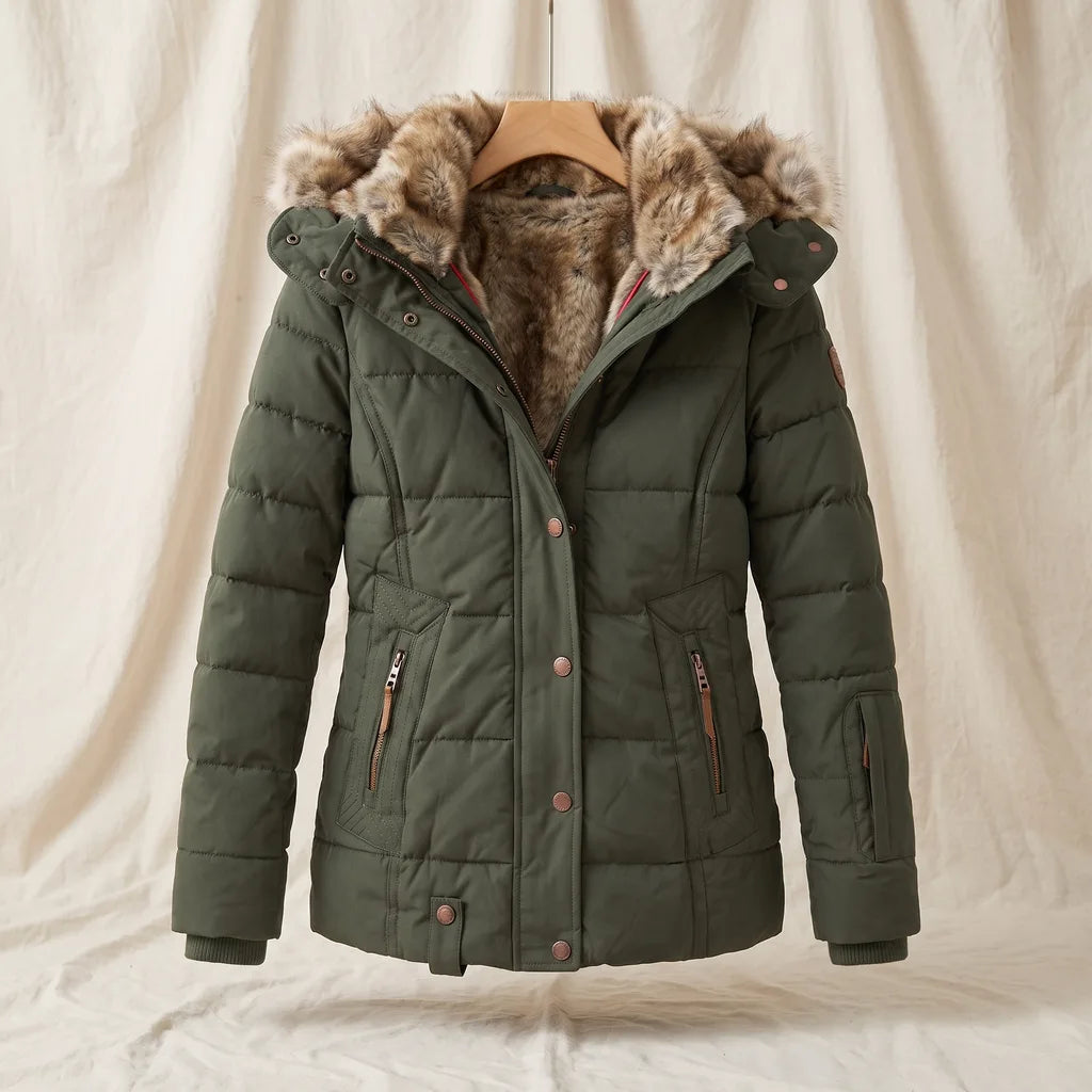 Marlowe | Women's Puffer Coat - Color:Green;Size:XS